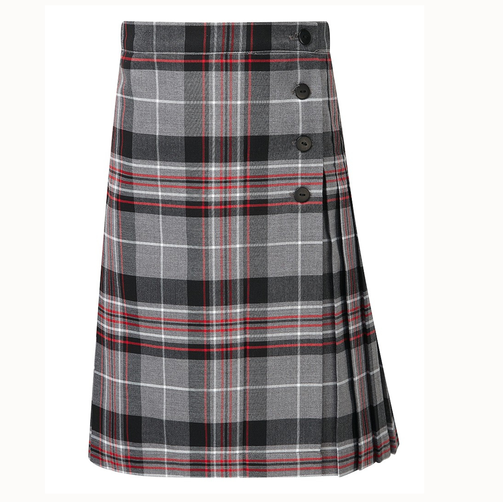 Kelso Tartan Grey Kilt - Crested School Wear