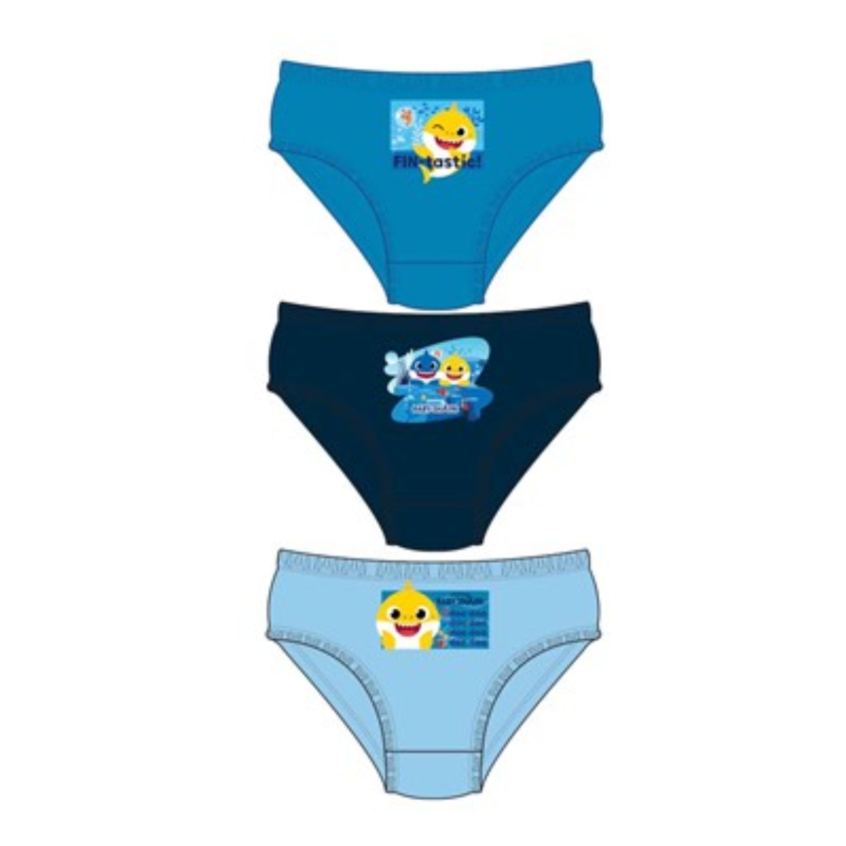 Baby Shark Boys' 5-Pack Briefs - blue/multi, 2t - 3t (Toddler) 