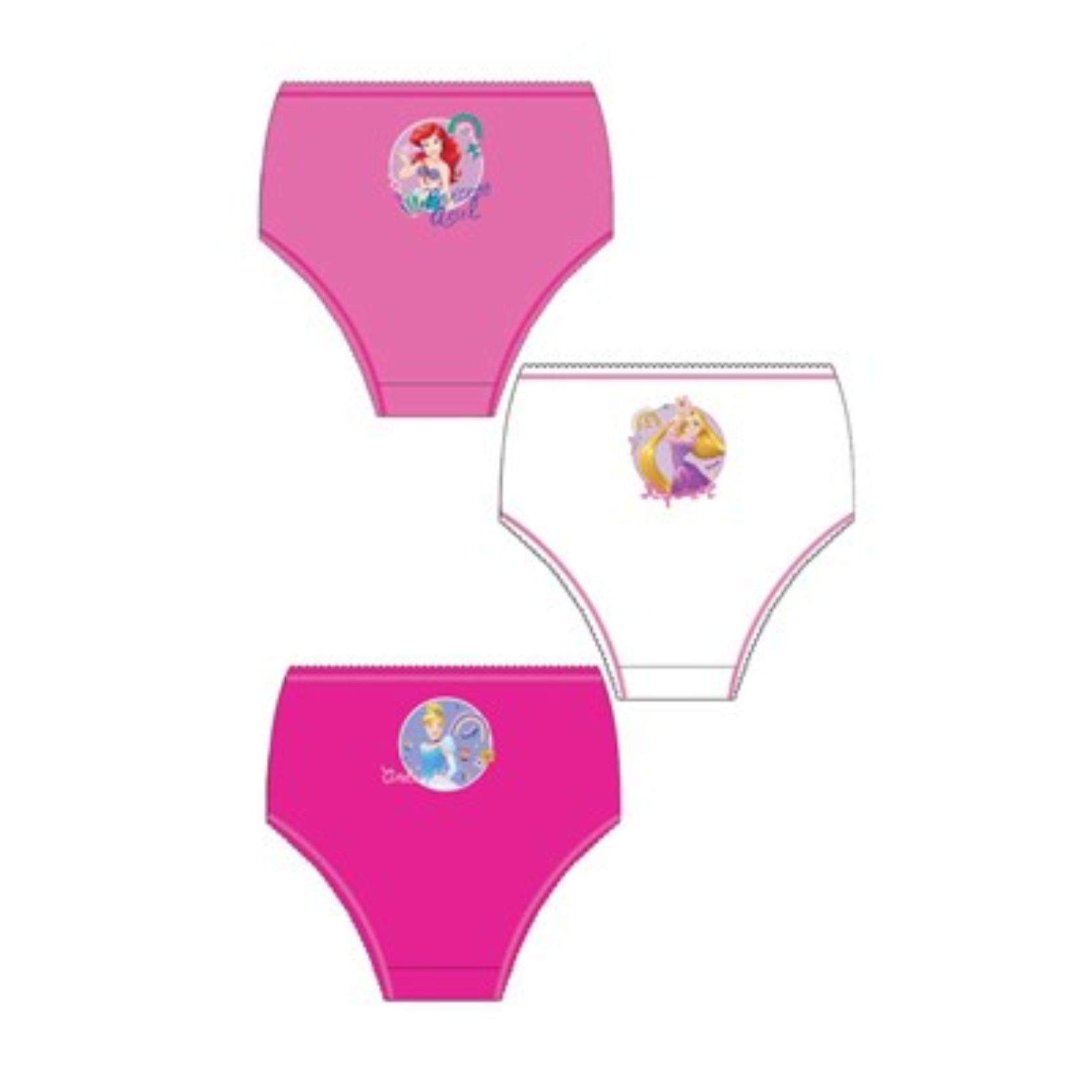 3 x Girls Character Knickers Kids Disney Underwear Briefs Age 1 - 8 Years