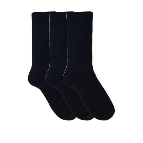 3 Pair Pack Ankle Socks – Black – Crested School Wear