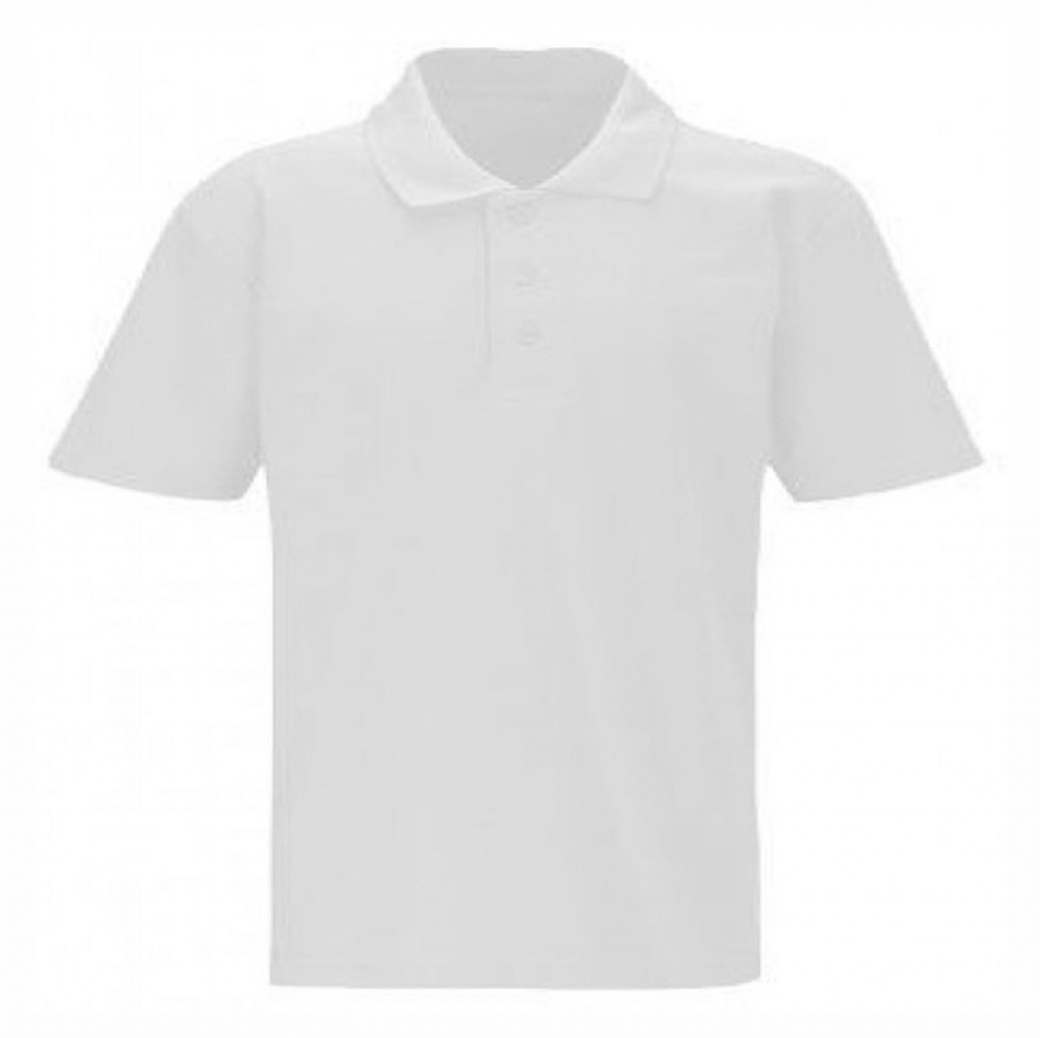 Primary Plain Polo White – Crested School Wear